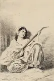 Muzica orientală by Theodor Aman, acvaforte şi gravură cu acul, sold Mar 2017
