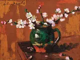 Flori de măr by Octav Băncilă, ulei pe pânză, sold Mar 2017