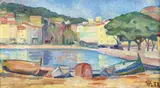 Hans Eder, Port în sudul Franței, 1932, ulei pe pânză