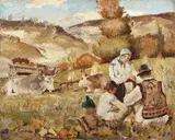 Nicolae Enea, Pauza de masă, ulei pe carton
