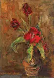 Lalele by Rudolf Schweitzer–Cumpăna, ulei pe placaj, sold Mar 2017