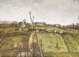Peisaj de primăvară by Sorin Ilfoveanu, 1999, tempera pe pânză, sold Mar 2017