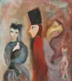 Infantă cu porumbel by Margareta Sterian, 1979, ulei pe placaj, offered Mar 2017