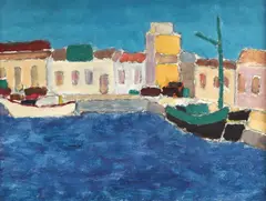 Ion Pacea, Marină, tempera pe carton