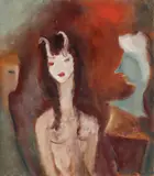 Bachus tânăr by Margareta Sterian, ulei pe placaj, offered Mar 2017