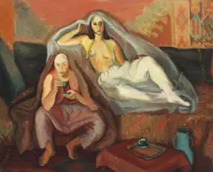 Interior tătărăsc by Iosif Iser, 1933, ulei pe pânză, sold Mar 2017