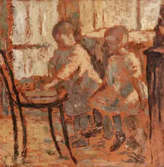 Nicolae Tonitza, Odaia copiilor, 1919-1920, ulei pe carton