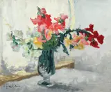Flori de dimineață by Constantin Isachie Popescu, ulei pe carton, sold Mar 2017