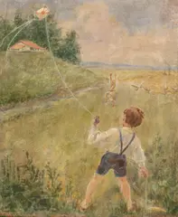 Înălţarea zmeului by Ignat Bednarik, 1926, acuarelă pe hârtie, sold Mar 2017