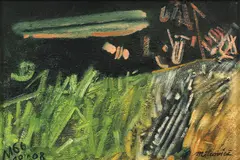 Noapte by Mircea Milcovitch, 1966, ulei pe pânză lipită pe placaj, offered Mar 2017