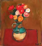 Ulcică cu năsturaşi by Corneliu Baba, 1968, ulei pe pânză, sold Mar 2017