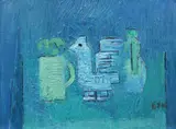 Alexandru Ciucurencu, Natură statică cu răsad și ceramică populară