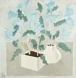 Flori albastre by Constantin Piliuță, ulei pe pânză, offered Mar 2017