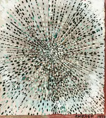 Paul Neagu, Iris, 1973, ulei pe pânză