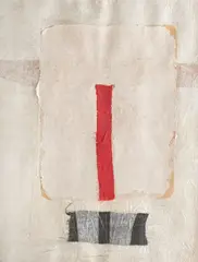 Shape Vitality by Ion Bitzan, colaj textil pe carton, sold Mar 2017