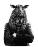 Valeriu Mladin, Animal Politic 9 (Political Bestiary Project), 2013, cărbune pe hârtie Canson