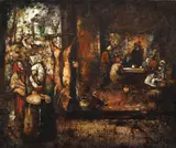 Chermeză by Gheorghe Vrăneanțu, 1979, ulei pe pânză, offered Mar 2017