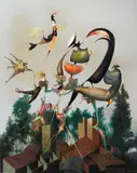 Jules Perahim, O stranie periferie, 1986, ulei pe pânză