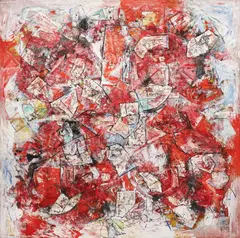 Composition 1987 by Alexandru Istrati, 1987, ulei pe pânză, offered Mar 2017