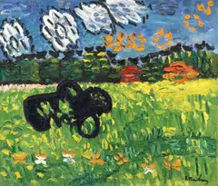 Ion Țuculescu, Taurul negru, 1956, ulei pe pânză