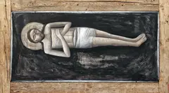 Liniște by Sorin Dumitrescu, tempera vernisată cu BONA Mega pe placaj, sold Mar 2017