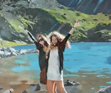 Dragoș Burlacu, Feeling of joy, ulei pe pânză