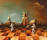 Constantin Oprea, Ruine, 1986, ulei pe pânză