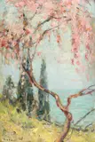 Primăvară by Kimon Loghi, ulei pe carton, sold Feb 2017