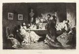 L`orgie by Theodor Aman, acvaforte şi gravură cu acul, sold Feb 2017