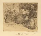 Nicolae Vermont, La târg, acvaforte