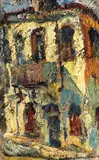 Casă veche din Sulina by Rudolf Schweitzer–Cumpăna, ulei pe carton, sold Feb 2017