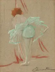 Ion Valentin Anestin, Balerina, pastel pe hârtie lipită pe carton