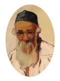 Evreu by Gheorghe Zamphiropol-Dall, 1922, ulei pe carton, sold Feb 2017