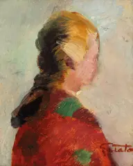Contele by Francisc Șirato, ulei pe carton, sold Feb 2017
