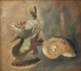 Natură statică cu scoică by Margareta Sterian, ulei pe PFL, offered Feb 2017