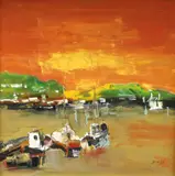 Dragoş Viţelaru, Peisaj din Malta, 2007, ulei pe pânză
