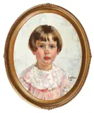 Rochița roz by Constantin Isachie Popescu, 1926, ulei pe pânză lipită pe carton, offered Feb 2017