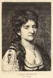Dama română din veacul XVIII by Theodor Aman, acvaforte şi gravură cu acul, sold Feb 2017