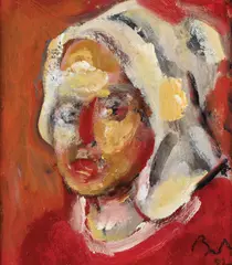 Olandeză by Corneliu Baba, 1992, ulei pe carton, sold Feb 2017