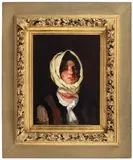 Nicolae Grigorescu, Țărăncuță din Rucăr, ulei pe lemn