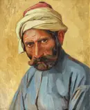 Turc by Constantin Artachino, ulei pe carton, offered Feb 2017