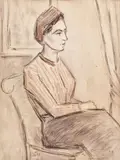 Femeie în interior by Theodor Pallady, creion şi pastel pe hârtie, sold Feb 2017