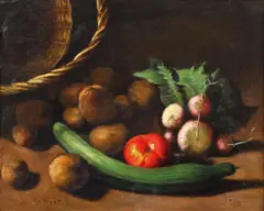 Roadele pământului by Arthur Segal, 1942, ulei pe placaj, sold Dec 2016