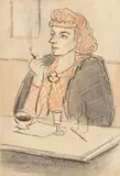 Theodor Pallady, La cigarette (Les deux Magots)