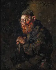 Evreu by Octav Băncilă, 1913, ulei pe pânză, sold Dec 2016