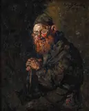 Evreu by Octav Băncilă, 1913, ulei pe pânză, sold Dec 2016