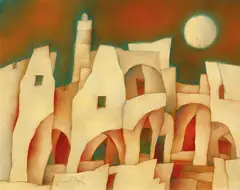 Citadelă by Harry Guttman, ulei pe pânză, sold Dec 2016