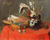 Octavian Angheluță, Pensule și uleiuri. Natură statică de atelier