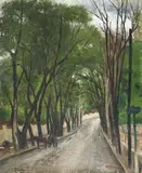 Nicolae Stoica, Alee prin Bois de Boulogne, ulei pe pânză