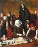 Corneliu Baba, Pieta, 1984, ulei pe pânză lipită pe carton